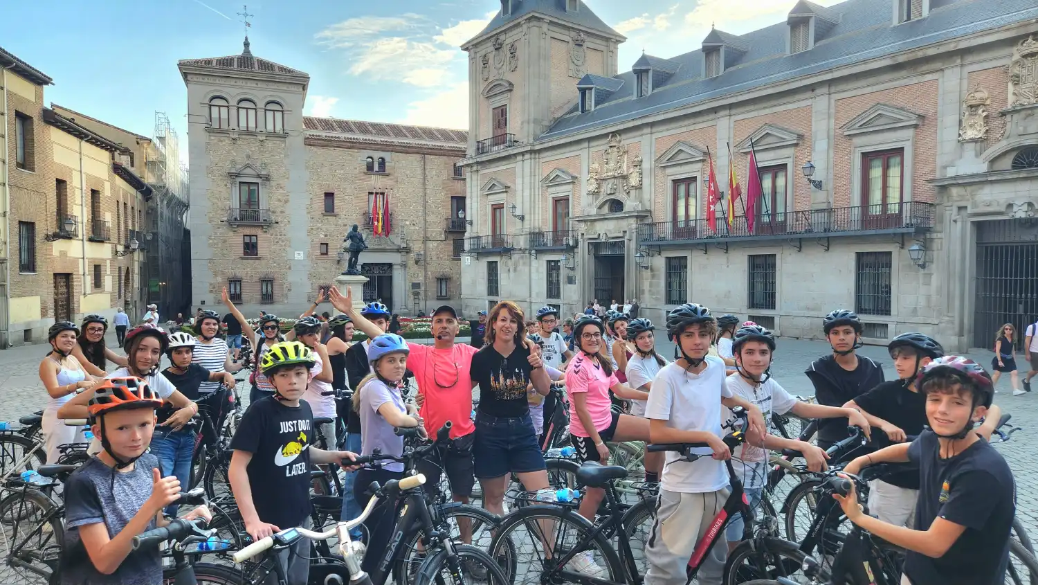 School bike tour in Madrid